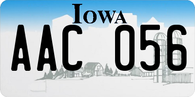 IA license plate AAC056