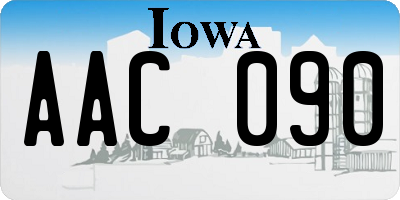 IA license plate AAC090