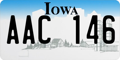 IA license plate AAC146