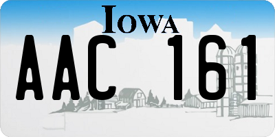 IA license plate AAC161