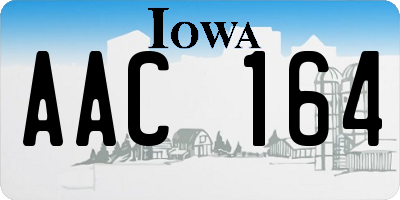 IA license plate AAC164