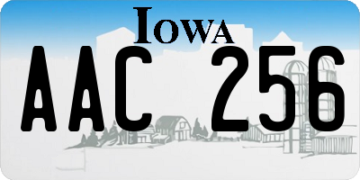 IA license plate AAC256