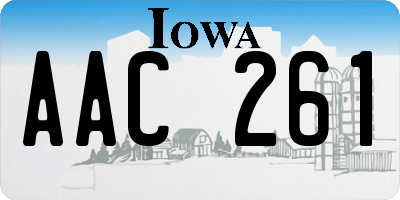 IA license plate AAC261