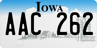 IA license plate AAC262