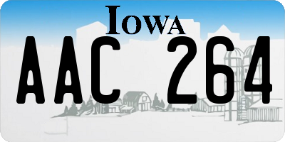 IA license plate AAC264