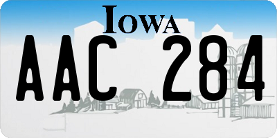 IA license plate AAC284