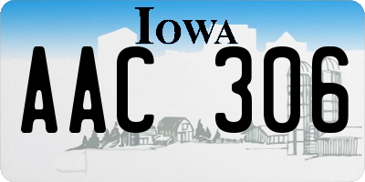 IA license plate AAC306