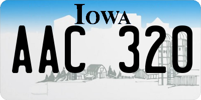 IA license plate AAC320
