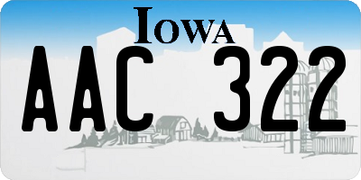 IA license plate AAC322