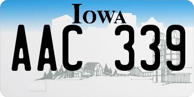 IA license plate AAC339