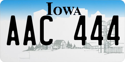 IA license plate AAC444