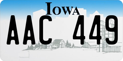 IA license plate AAC449