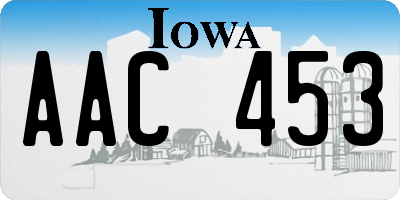 IA license plate AAC453