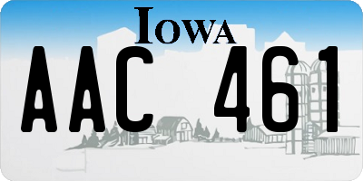 IA license plate AAC461