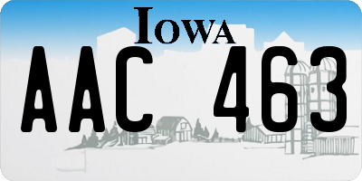 IA license plate AAC463