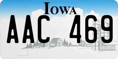 IA license plate AAC469