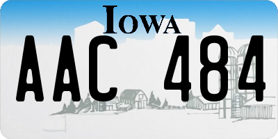 IA license plate AAC484