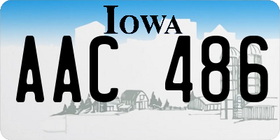 IA license plate AAC486