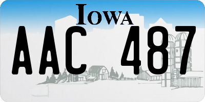 IA license plate AAC487