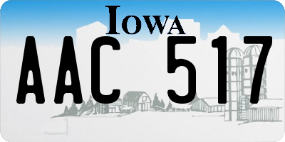 IA license plate AAC517