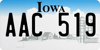 IA license plate AAC519