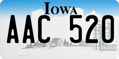 IA license plate AAC520