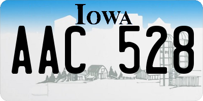 IA license plate AAC528
