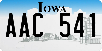 IA license plate AAC541