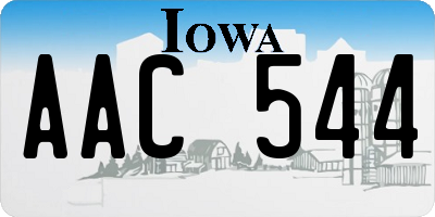 IA license plate AAC544