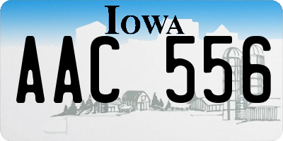 IA license plate AAC556