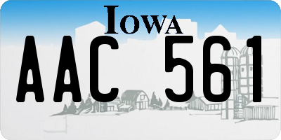 IA license plate AAC561