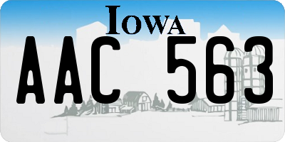 IA license plate AAC563