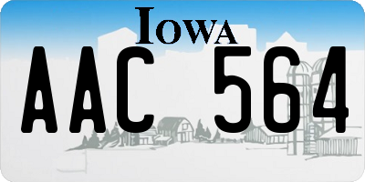 IA license plate AAC564