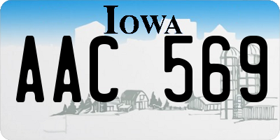 IA license plate AAC569