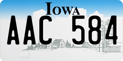 IA license plate AAC584