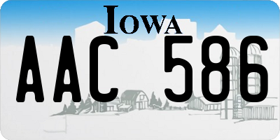 IA license plate AAC586