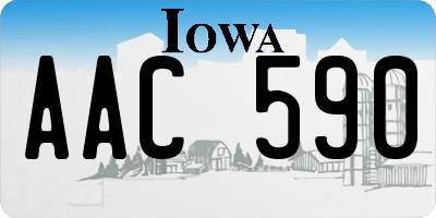 IA license plate AAC590