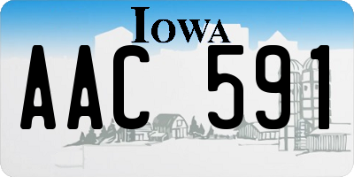 IA license plate AAC591