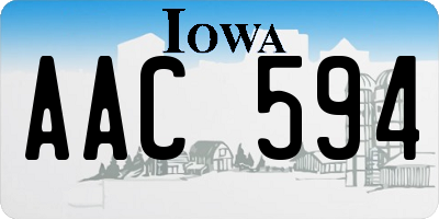 IA license plate AAC594