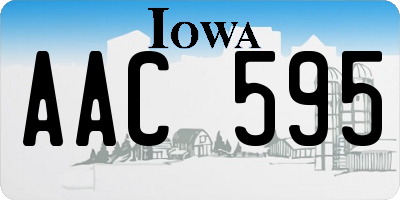 IA license plate AAC595