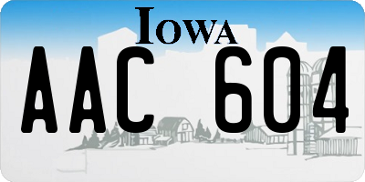 IA license plate AAC604