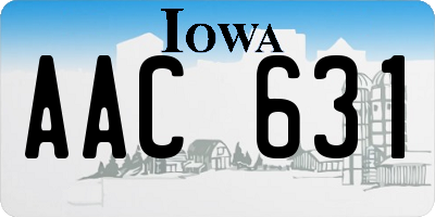 IA license plate AAC631