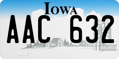 IA license plate AAC632