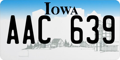 IA license plate AAC639