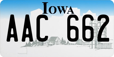 IA license plate AAC662