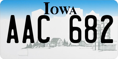 IA license plate AAC682