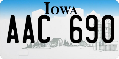 IA license plate AAC690