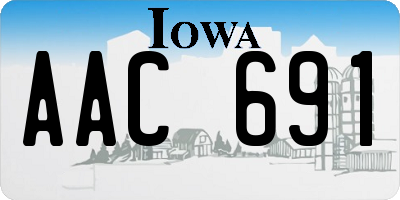 IA license plate AAC691