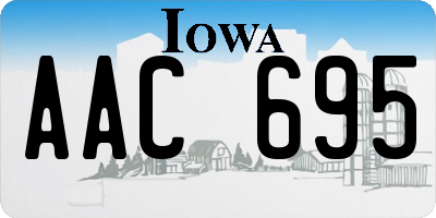 IA license plate AAC695