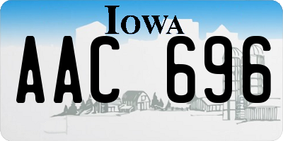 IA license plate AAC696